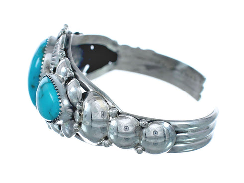 Turquoise Authentic Sterling Silver Navajo Cuff Bracelet NN20323